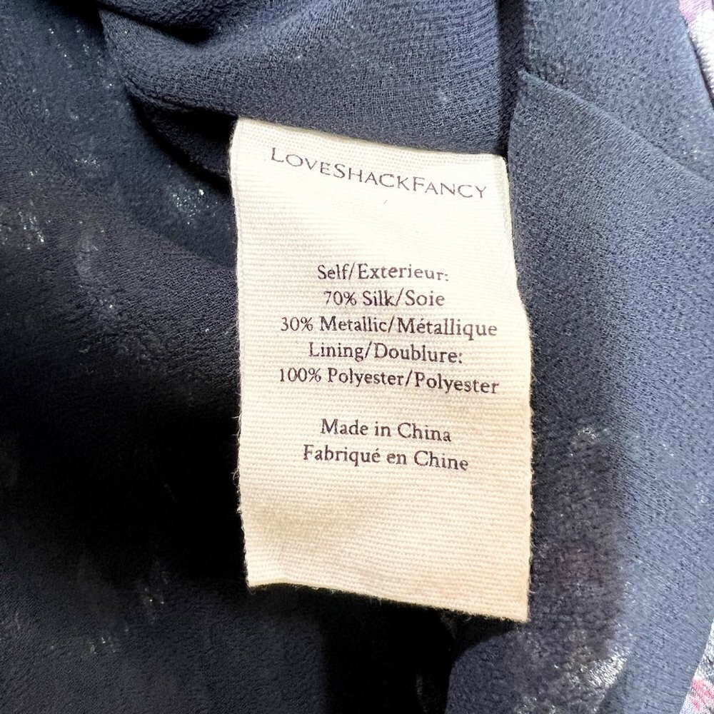 LoveShackFancy Black Silver Scarlett Mini Dress $495 - Picture 10 of 10